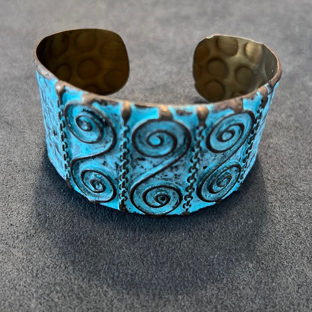 Handmade brass cuff